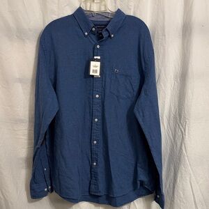 Crown & Ivy Classic Navy Button-Down Shirt